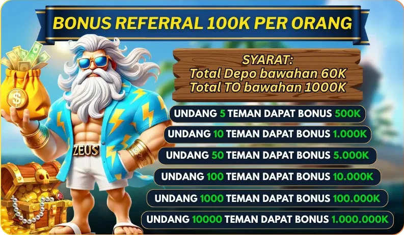 BONUS REFERRAL 100K PER ORANG